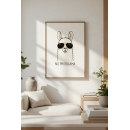 No Probllama Funny Llama Wall Art Print – Minimal Humor Illustration