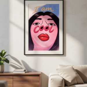 I Am Cool – Modern Pop Art Portrait Wall Art Print