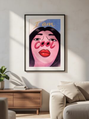 I Am Cool – Modern Pop Art Portrait Wall Art Print