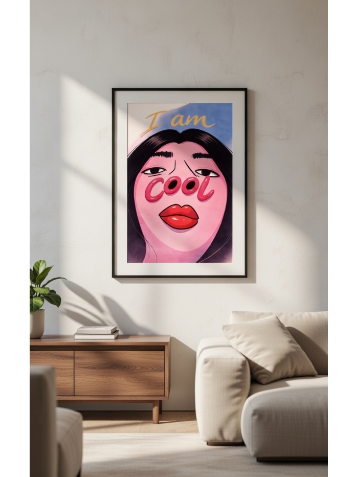 I Am Cool – Modern Pop Art Portrait Wall Art Print