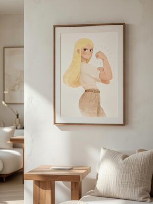 Feminine Strength – Modern Empowerment Wall Art Print