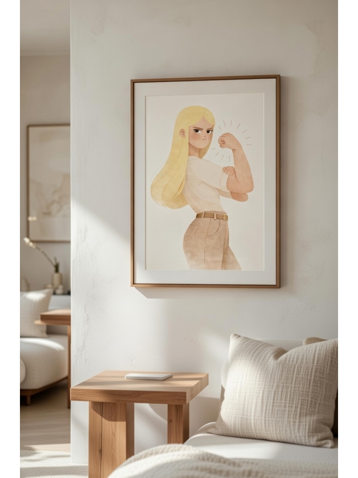 Feminine Strength – Modern Empowerment Wall Art Print