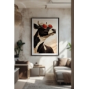 Cool Cow Wall Art Print – Stylish Animal Portrait with Sunglasses