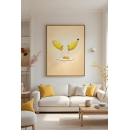 Surreal Banana Egg Concept Art Print – Minimal Humor Modern Wall Artwork