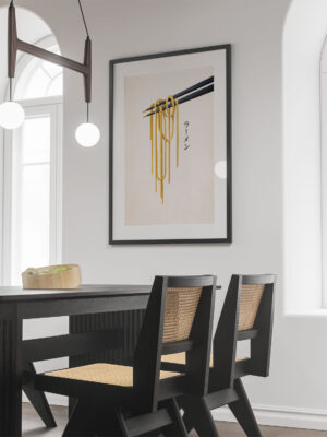 Minimal Ramen Wall Art Print – Japanese-Inspired Food Illustration