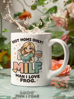 Hot Moms Only Funny MILF Mug – Cheeky Adult Humor Cup