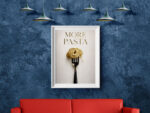 More Pasta Wall Art Print | Minimalist Kitchen Typography Illustration