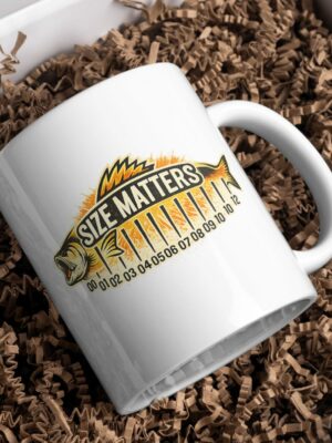 Size Matters Fishing Ruler Bass Mug