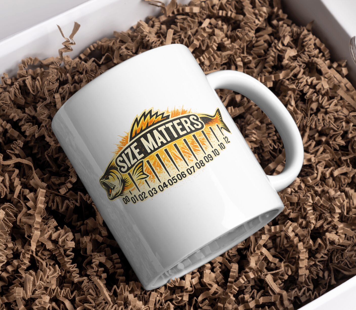 Size Matters Fishing Ruler Bass Mug