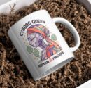 Cyborg Queen Mug – Human & Machine Futuristic Art Design