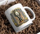 Screaming Barcode Horror Mug – Surreal Art Statement Cup