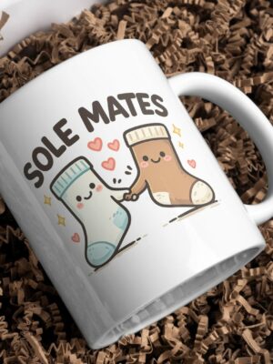 Sole Mates – Cute Socks Couple Mug