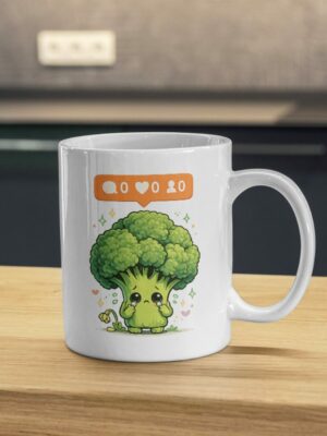 Sad Broccoli – Social Media Veggie Mug