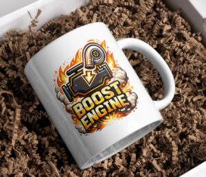 Boost Engine Turbo Mug – Car Enthusiast Power Cup