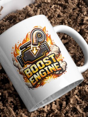Boost Engine Turbo Mug – Car Enthusiast Power Cup