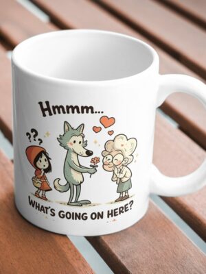 What’s Going On Here? Mug – Funny Fairy Tale Twist Design