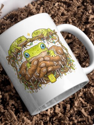 Frog Totem Mug – Nature Spirit Amphibian Art