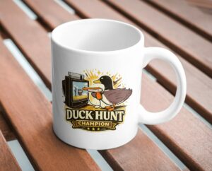 Duck Hunt Champion Retro Gamer Mug – Vintage Gaming Cup