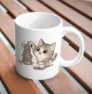 Curious Kitten & Mouse – Playful Mug