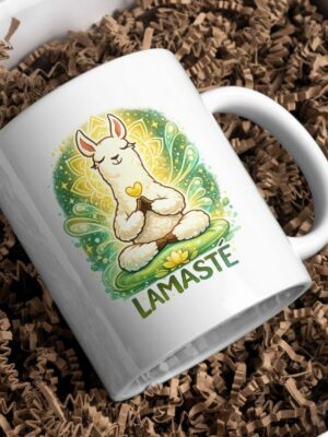 Lamaste Meditating Llama Mug – Calm Yoga Zen Coffee Cup