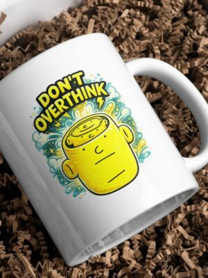 Don’t Overthink Mug – Minimalist Motivation Cup