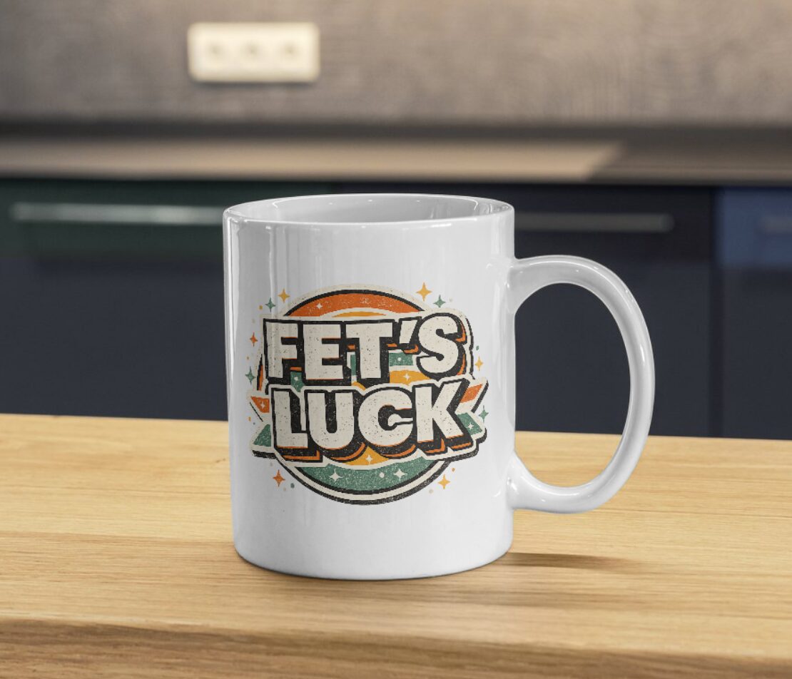 Fet’s Luck Retro Space Hunter Style Mug - Image 2