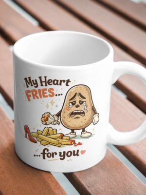 My Heart Fries For You – Funny Potato Mug