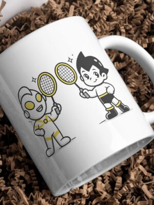 Retro Anime Tennis Mug – Classic Cartoon Legends