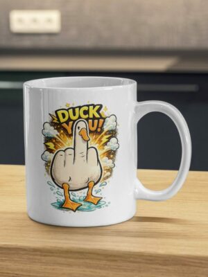 Duck You Funny Mug – Sarcastic Duck Meme Cup
