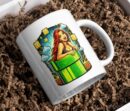 Retro Gamer Girl Pipe Pop Art Mug