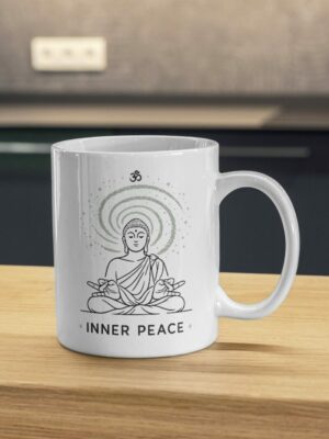Inner Peace Buddha Meditation Mug – Zen Spiritual Coffee Cup