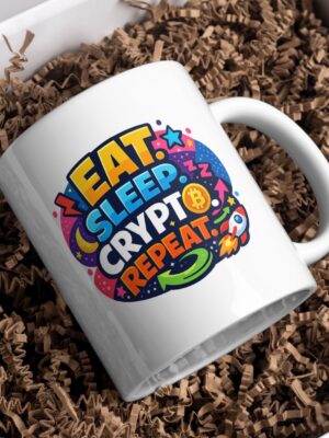 Eat Sleep Crypto Repeat Ceramic Coffee Mug