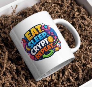 Eat Sleep Crypto Repeat Ceramic Coffee Mug