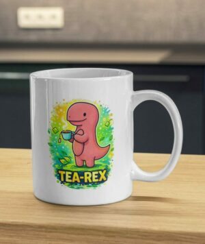 Tea‑Rex Funny Dinosaur Mug – Cute Tea Lover Gift