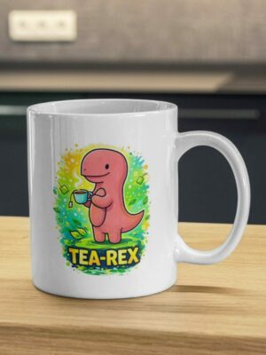 Tea‑Rex Funny Dinosaur Mug – Cute Tea Lover Gift