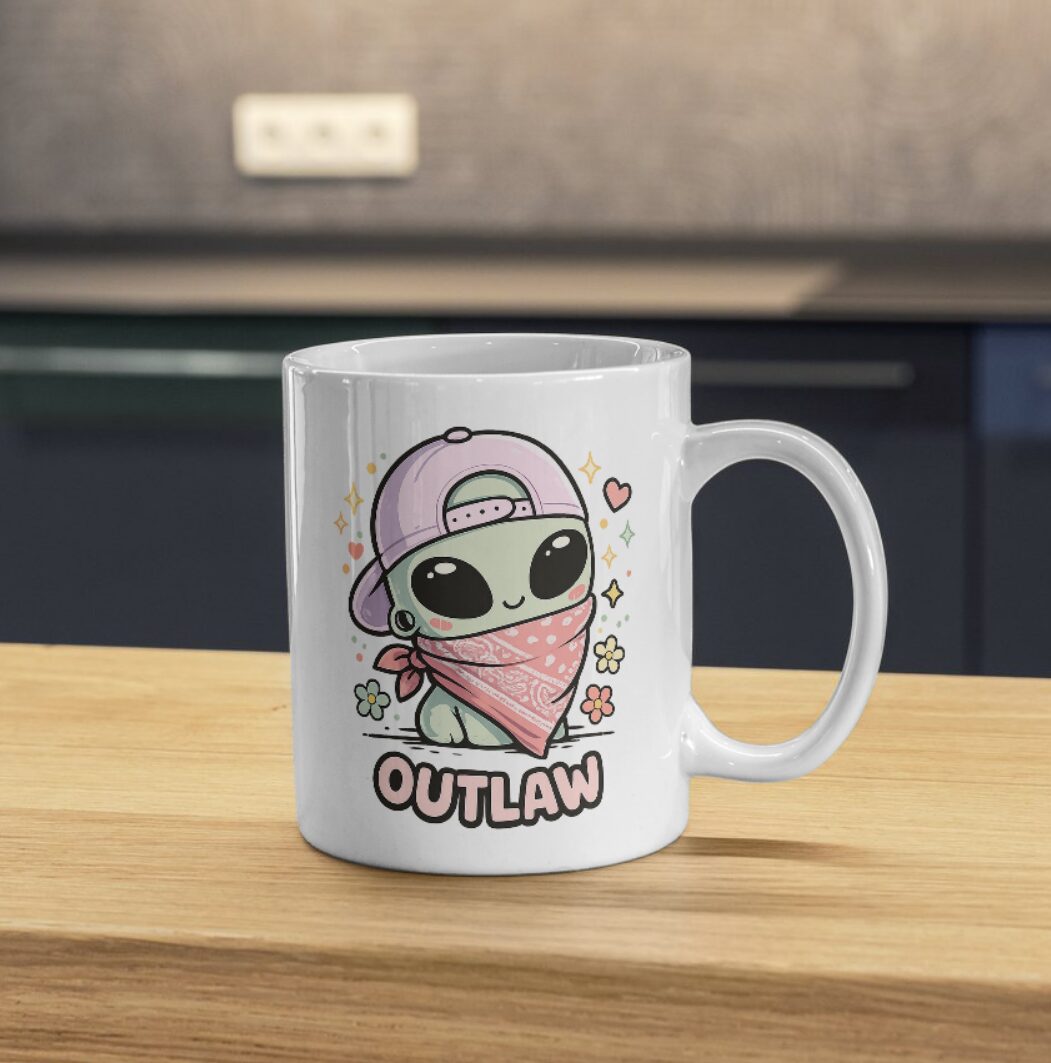 Outlaw Alien – Cute Rebel Space Mug