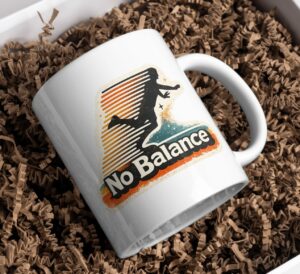 No Balance Running Silhouette Retro Mug