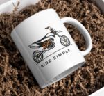 Ride Simple Mug – Minimalist Motorcycle Design