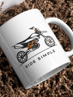Ride Simple Mug – Minimalist Motorcycle Design
