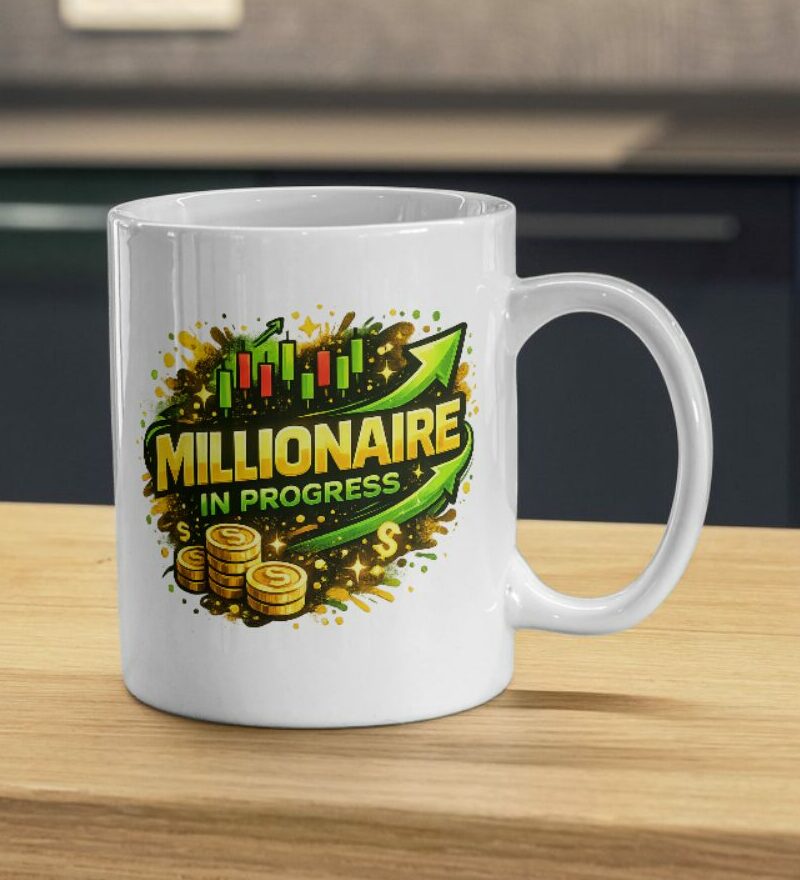 Millionaire In Progress Trading Ceramic Coffee Mug - Image 2