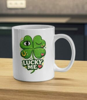 Lucky Me Clover Mug – Cute Four Leaf Charm Coffee Cup