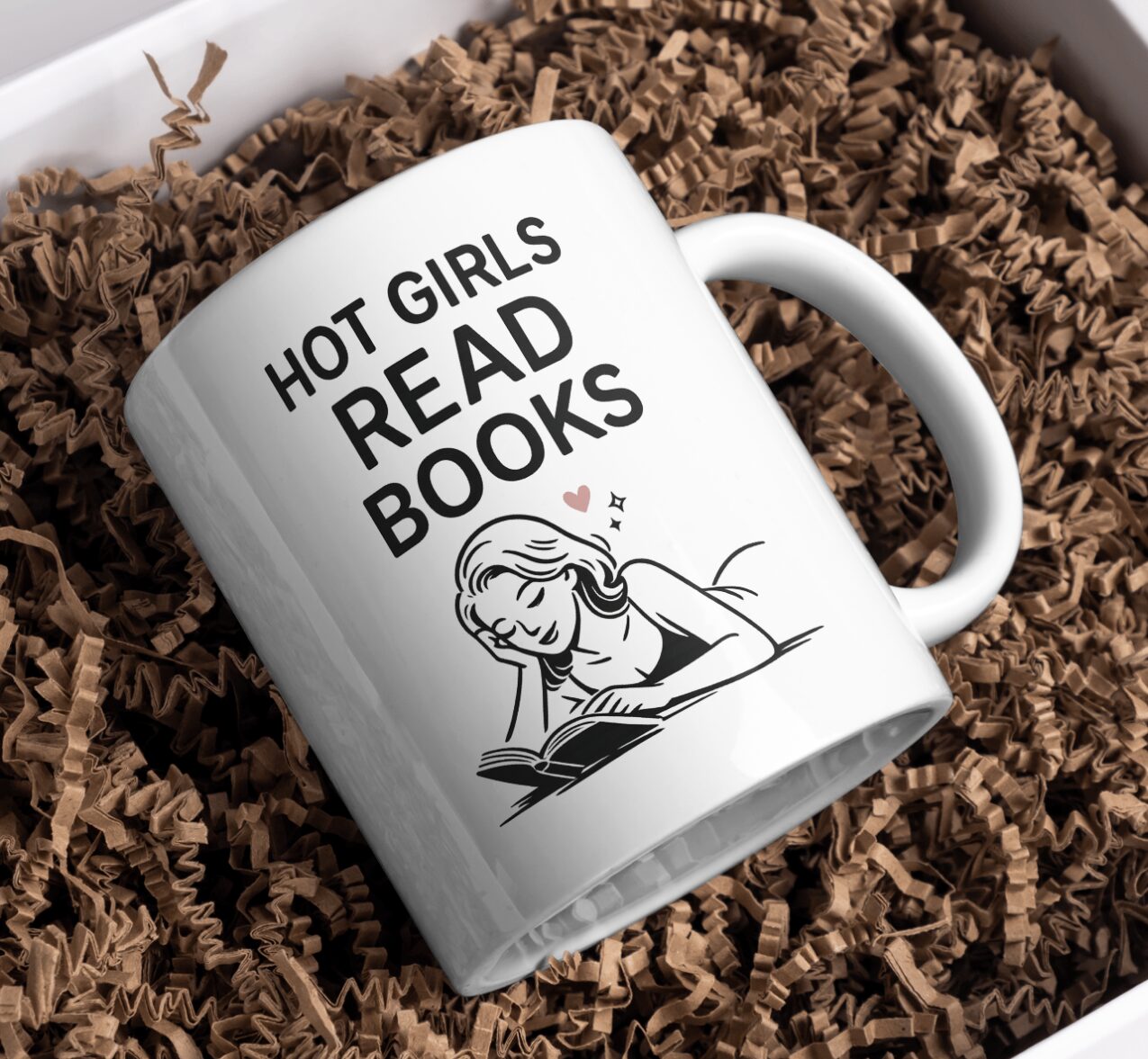 Hot Girls Read Books Mug – Book Lover Aesthetic Design
