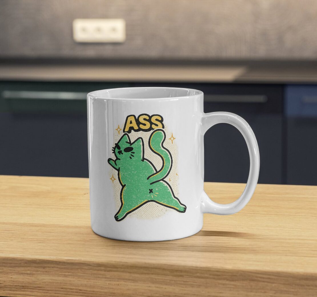 Sassy Cat Mug – Playful Bold Graphic Design