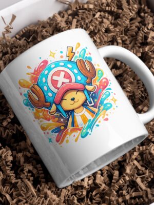 Colorful Anime Reindeer Character Ceramic Coffee Mug