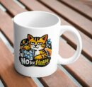 No Ice Please Cat Mug – Grumpy Cat Funny Coffee Cup