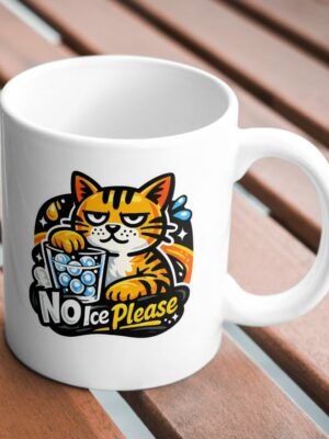 No Ice Please Cat Mug – Grumpy Cat Funny Coffee Cup