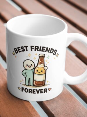 Best Friends Forever Mug – Cute Beer Bottle Buddy Design