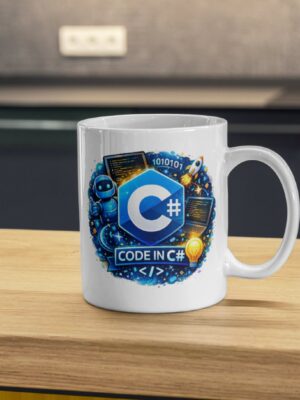 Code in C# Developer Mug – .NET Programming Coffee Cup