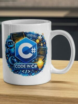 Code in C# Developer Mug – .NET Programming Coffee Cup