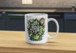 Anti Bill Microsoft Club Mug – Bold Tech Protest Coffee Cup, Green Explosive Graphic Ceramic